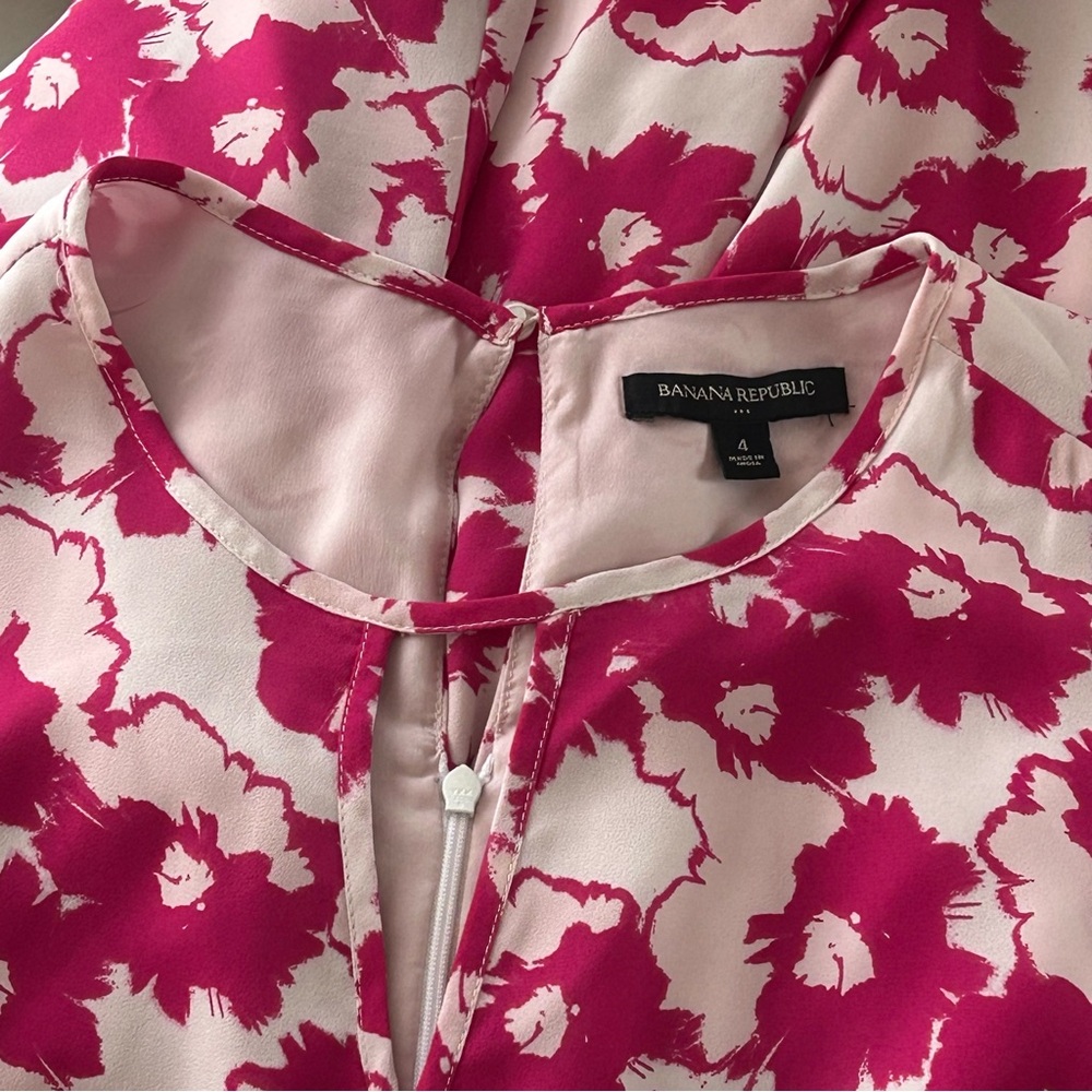 Banana Republic Pink Midi Flutter Sleeve Dress - Picture 3 of 8